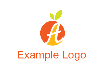 letter A in fruit logo