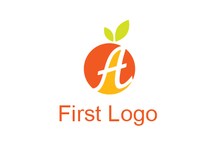 letter A in fruit logo