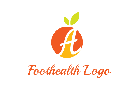 letter A in fruit logo