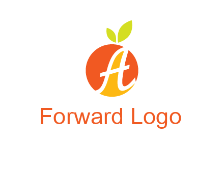 letter A in fruit logo