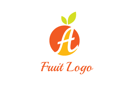 letter A in fruit logo