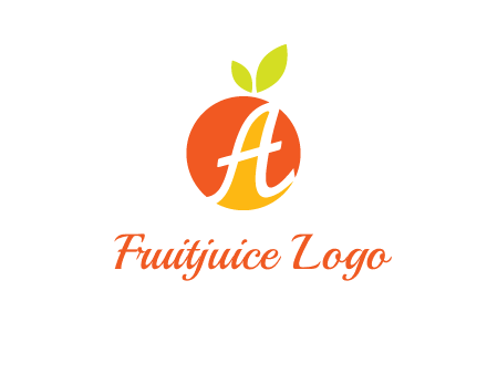 letter A in fruit logo