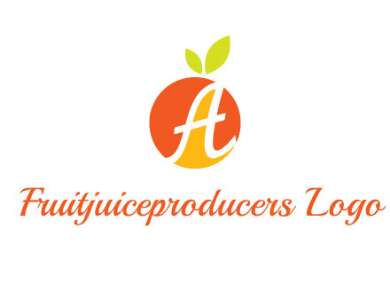 letter A in fruit logo