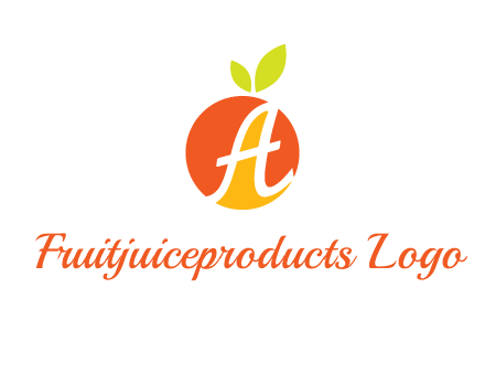 letter A in fruit logo