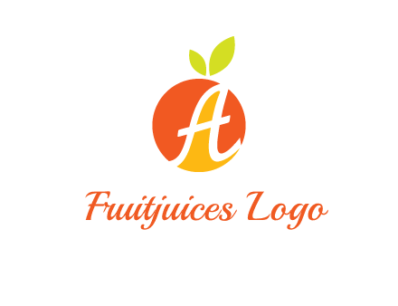 letter A in fruit logo