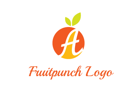 letter A in fruit logo