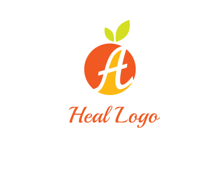 letter A in fruit logo