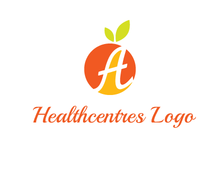 letter A in fruit logo