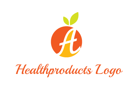 letter A in fruit logo