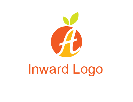 letter A in fruit logo