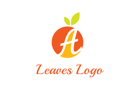 letter A in fruit logo