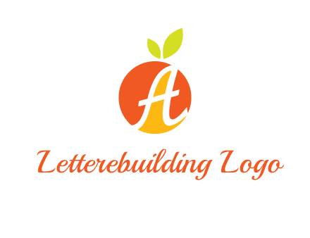 letter A in fruit logo