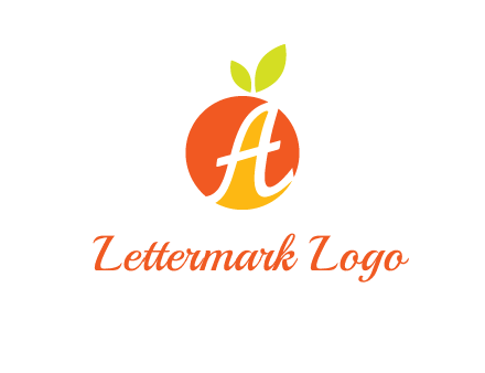 letter A in fruit logo