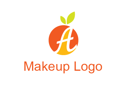 letter A in fruit logo