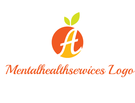 letter A in fruit logo