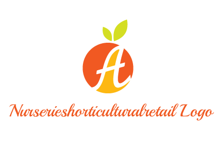 letter A in fruit logo