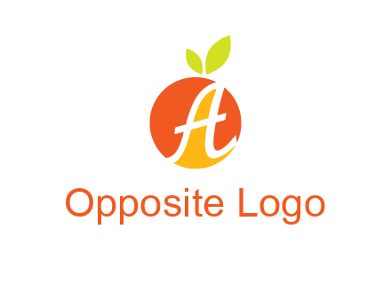 letter A in fruit logo