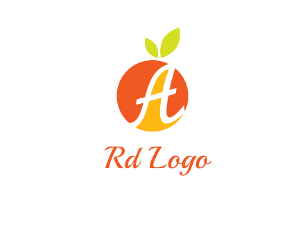 letter A in fruit logo