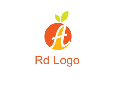 letter A in fruit logo