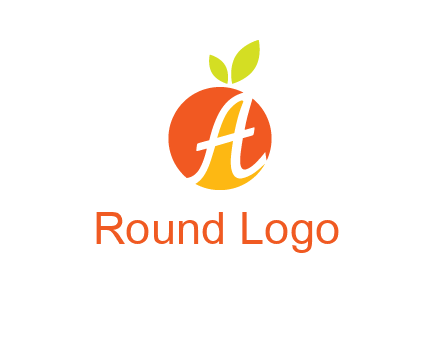letter A in fruit logo