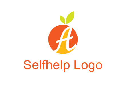 letter A in fruit logo