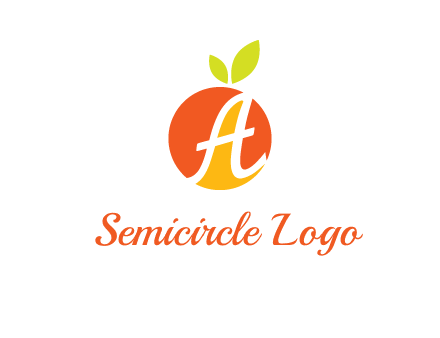 letter A in fruit logo