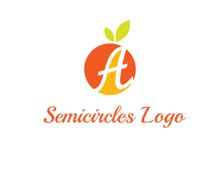 letter A in fruit logo
