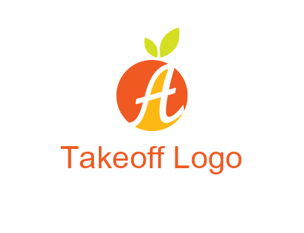 letter A in fruit logo