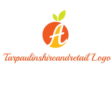 letter A in fruit logo