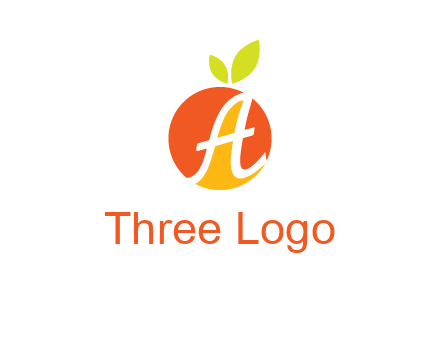 letter A in fruit logo
