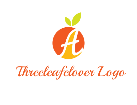 letter A in fruit logo