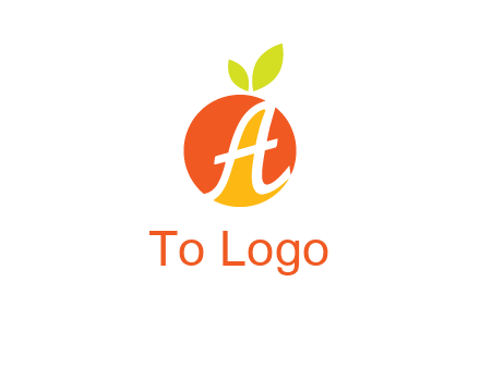 letter A in fruit logo