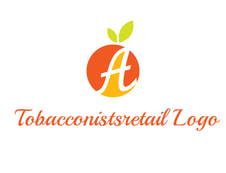 letter A in fruit logo