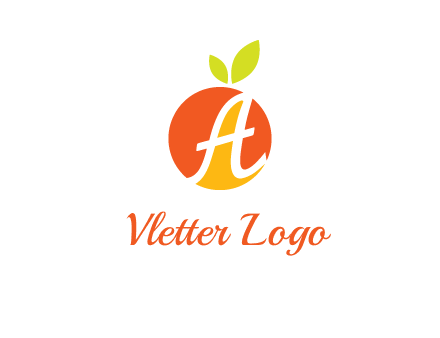 letter A in fruit logo