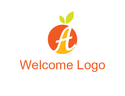 letter A in fruit logo