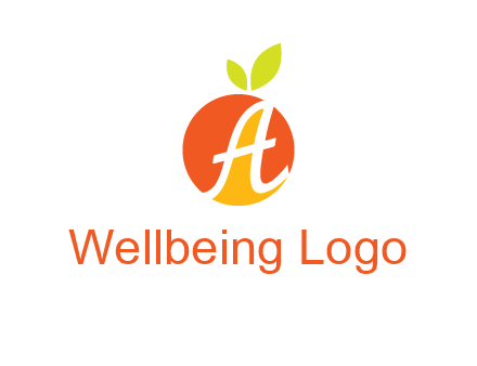 letter A in fruit logo