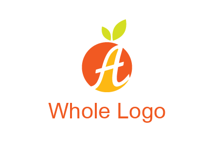 letter A in fruit logo
