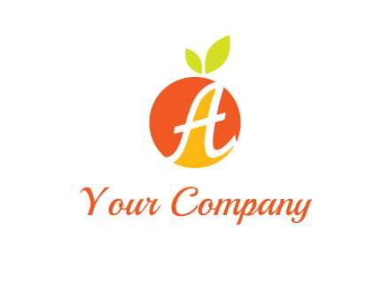 letter A in fruit logo