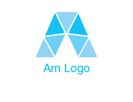 triangles Letter A logo