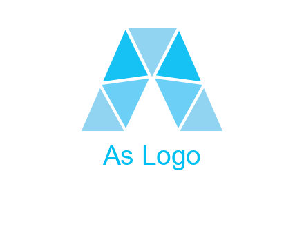 triangles Letter A logo