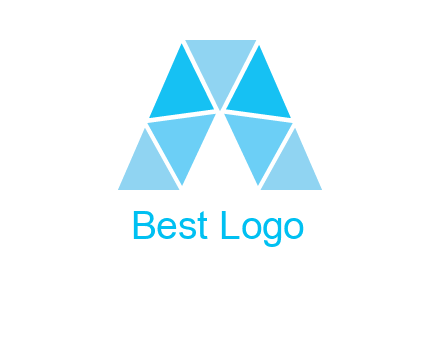 triangles Letter A logo