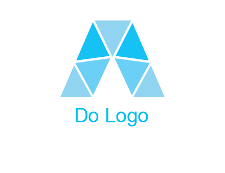 triangles Letter A logo