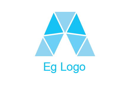 triangles Letter A logo