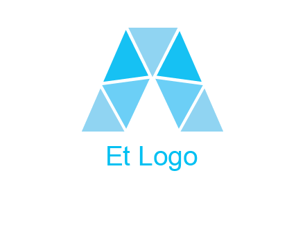 triangles Letter A logo