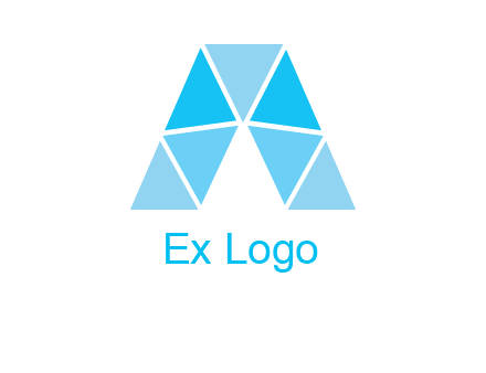 triangles Letter A logo