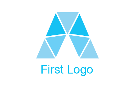 triangles Letter A logo