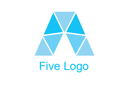 triangles Letter A logo