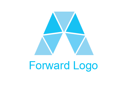 triangles Letter A logo