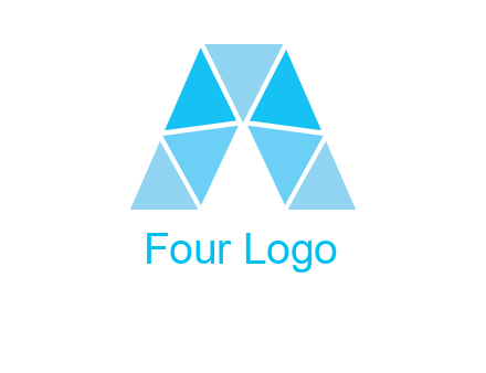 triangles Letter A logo
