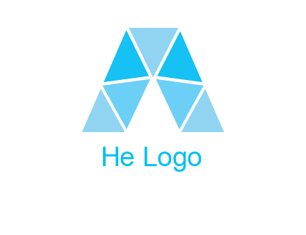 triangles Letter A logo